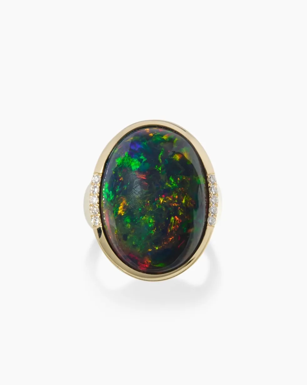 Ring mit Kristallopal & Brillanten