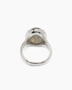 Ring mit Labradorit und Libelle