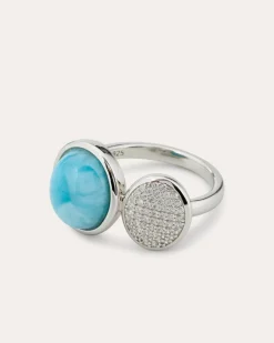 Ring mit Larimar & Zirkon