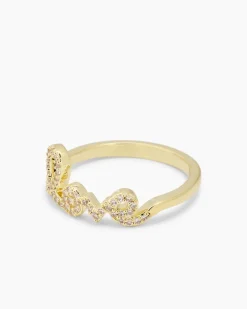 Ring mit Love-Schriftzug und Zirkonia