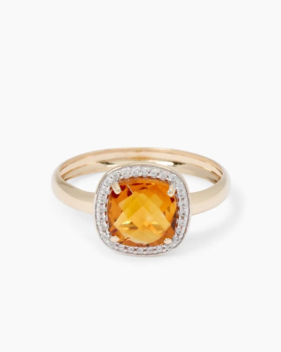 Ring mit Madeira Citrin & Zirkon