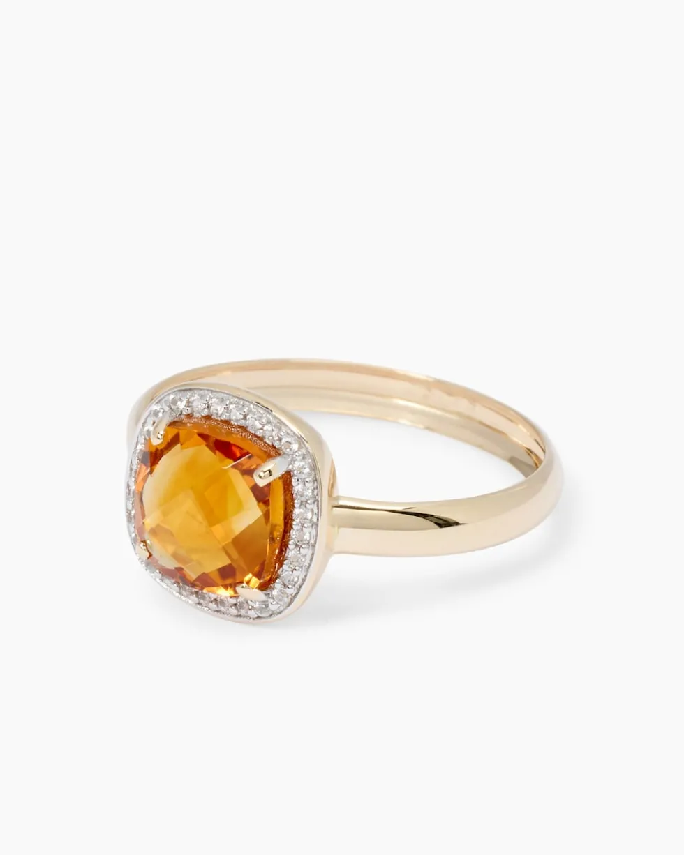 Ring mit Madeira Citrin & Zirkon