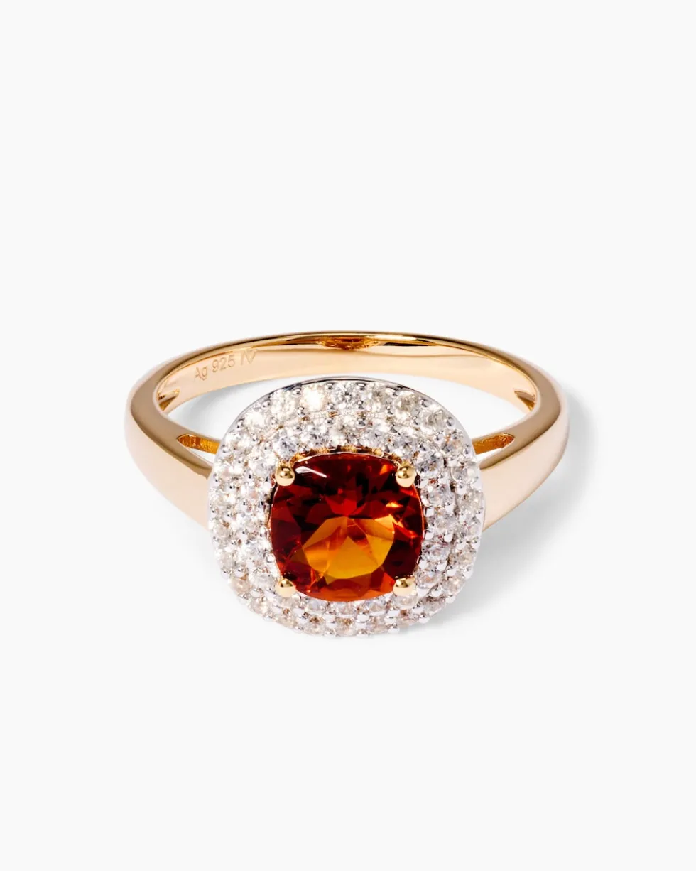 Ring mit Madeira Citrin & Zirkon