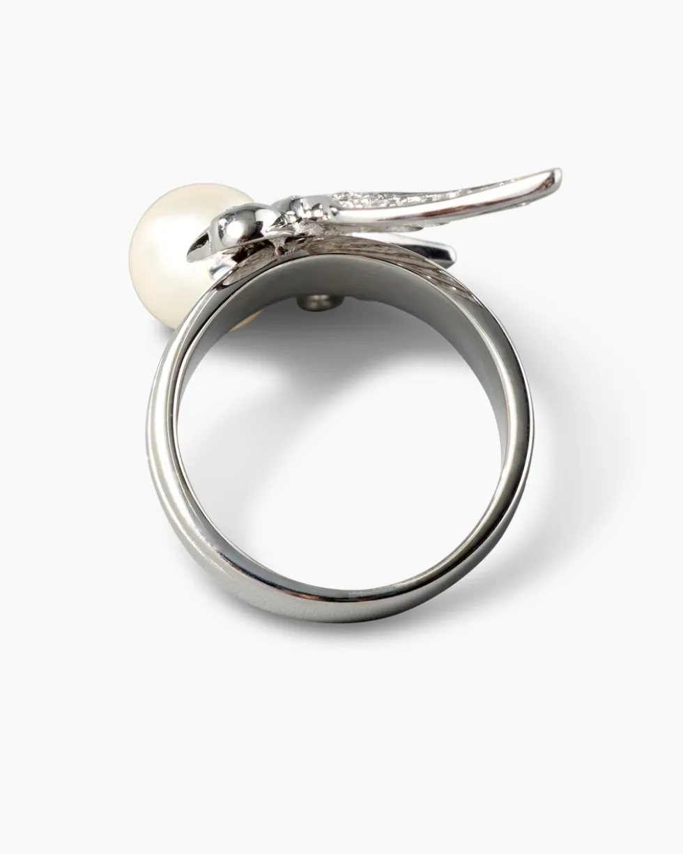 Ring mit MK-Perle 8 mm & Zirkonia