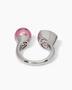 Ring mit Muschelkernperle 10 mm & Zirkonia