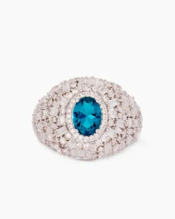 Ring mit Nano-Paraiba und Zirkonia