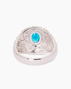 Ring mit Nano-Paraiba und Zirkonia
