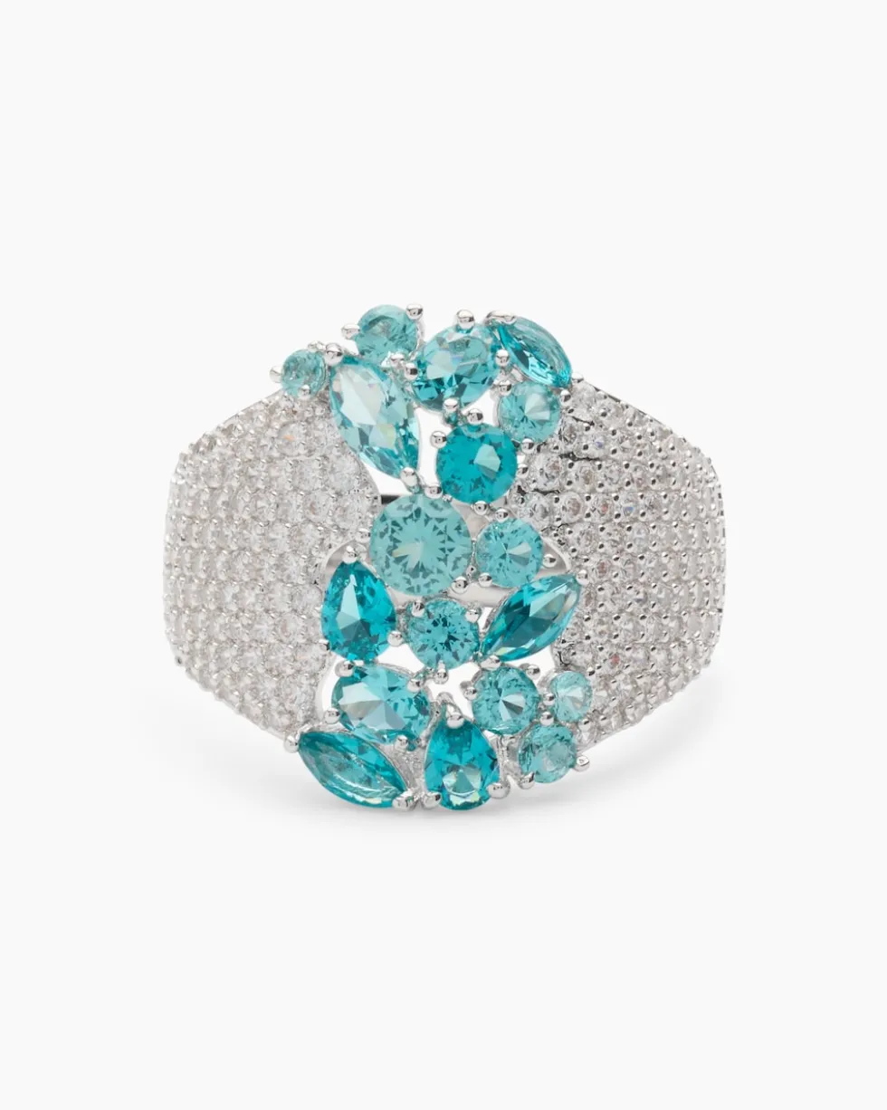 Ring mit Nanosteinen und Zirkonia