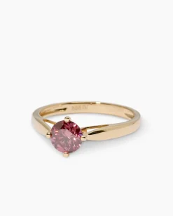 Ring mit pinkem Brillant ca. 1,00 ct