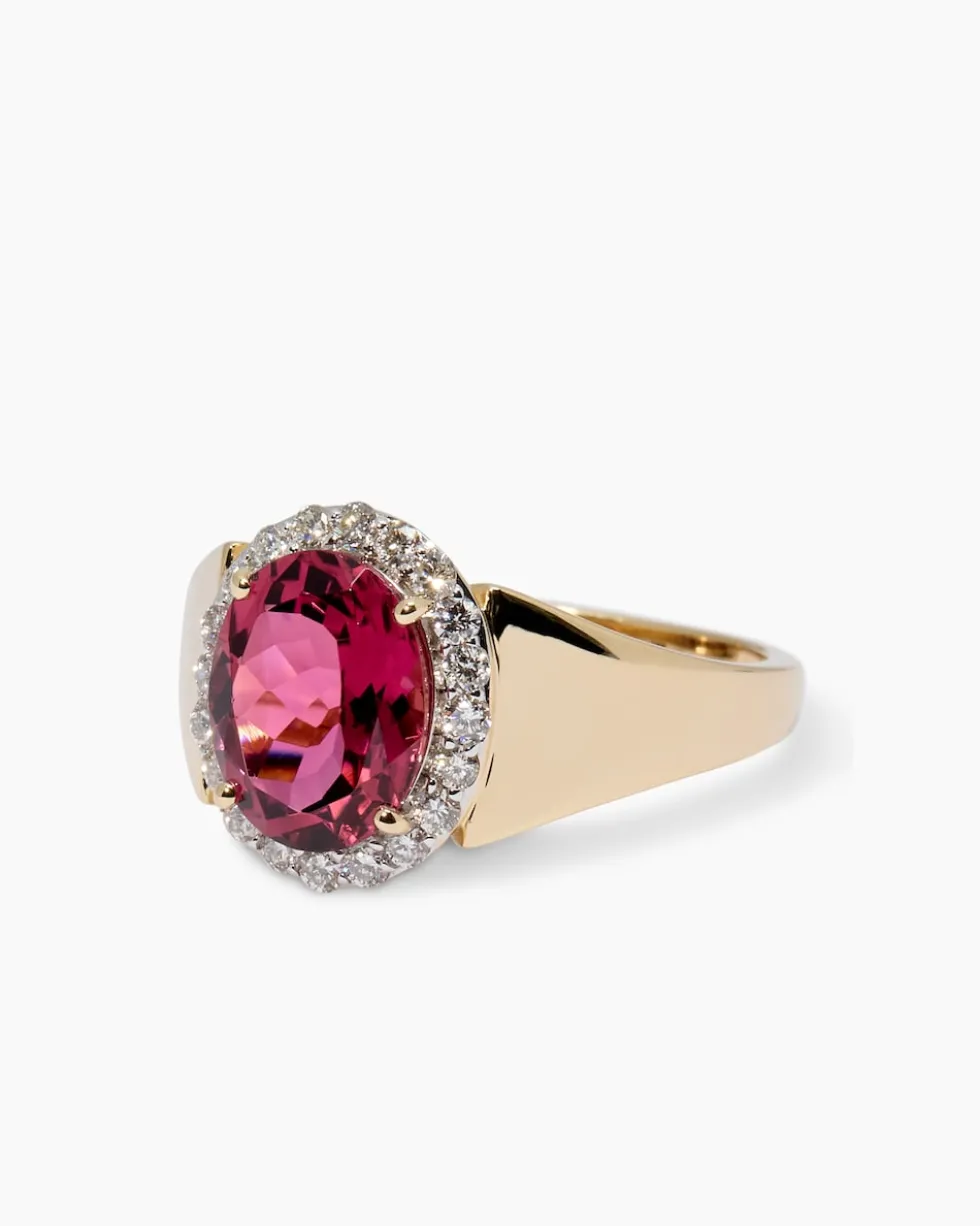 Ring mit Pink Turmalin & Brillanten