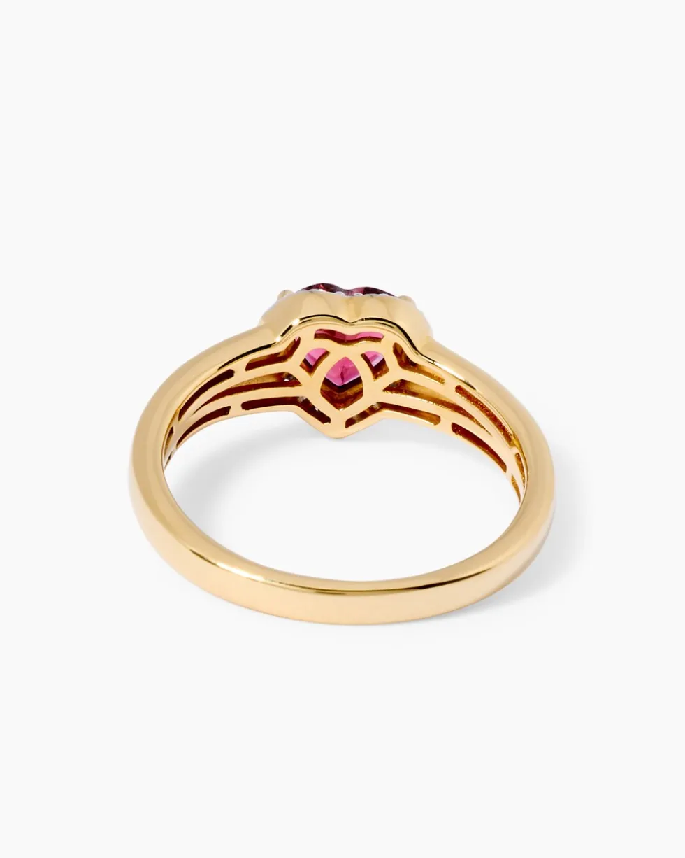 Ring mit Pink Turmalin & Diamanten
