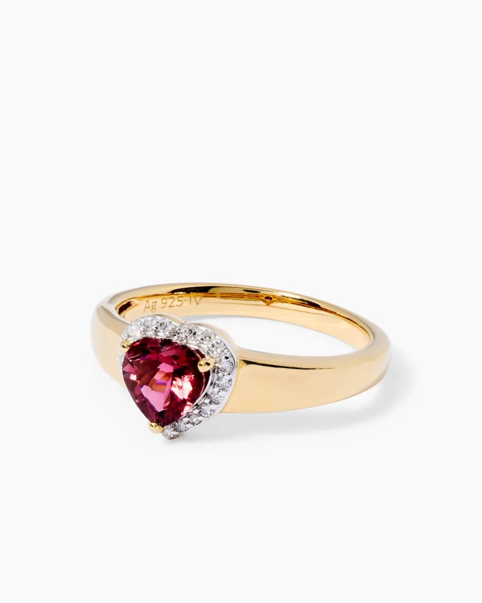 Ring mit Pink Turmalin & Diamanten