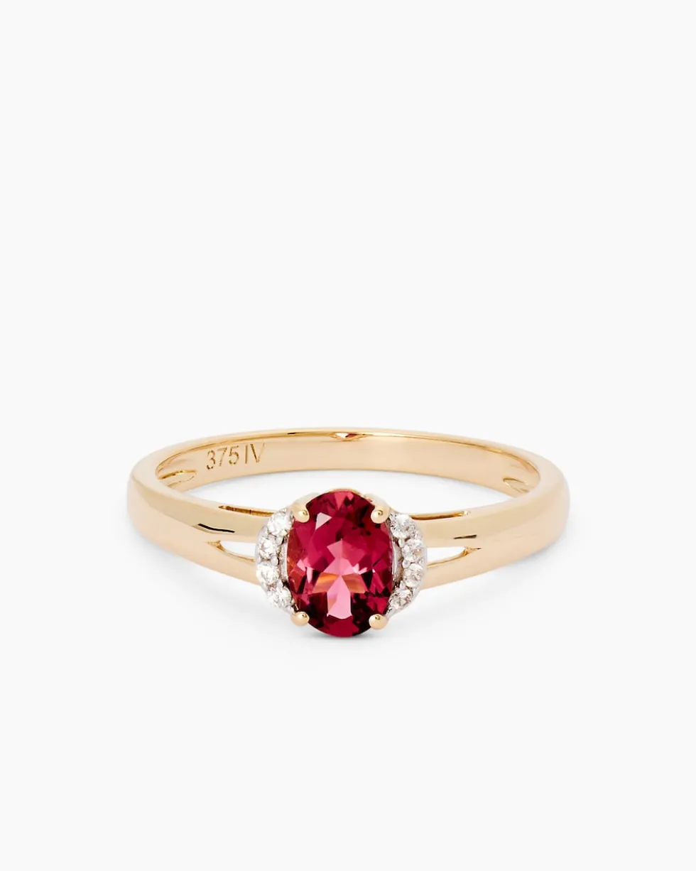 Ring mit Pink Turmalin und Zirkon