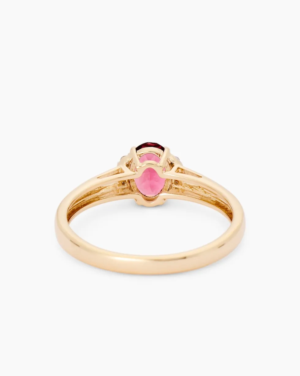 Ring mit Pink Turmalin und Zirkon