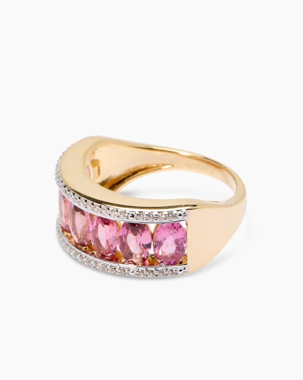 Ring mit Pink Turmalin & Zirkon