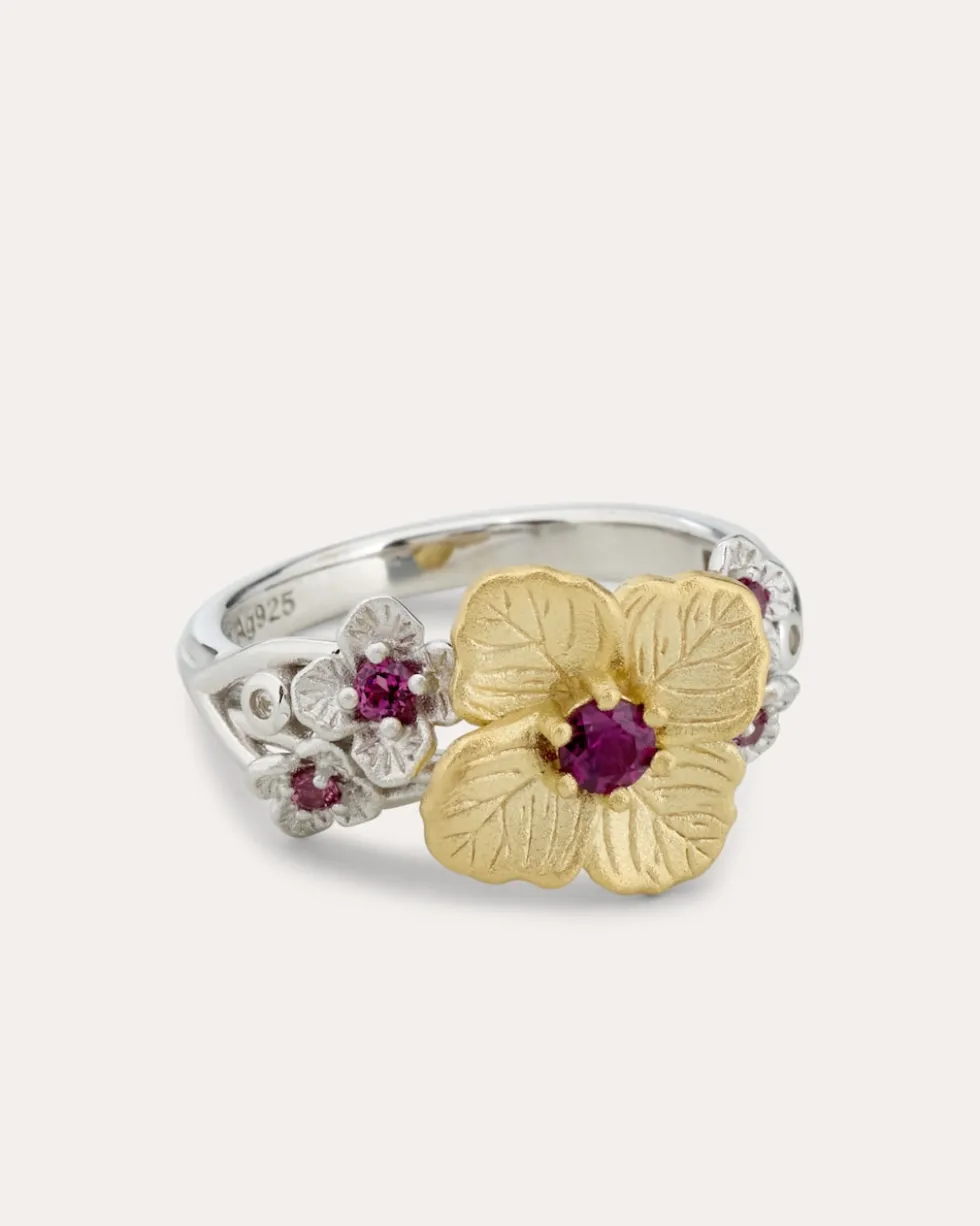 Ring mit Rhodolith