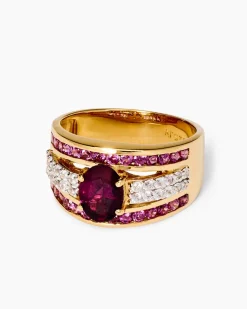 Ring mit Rhodolith & Zirkon