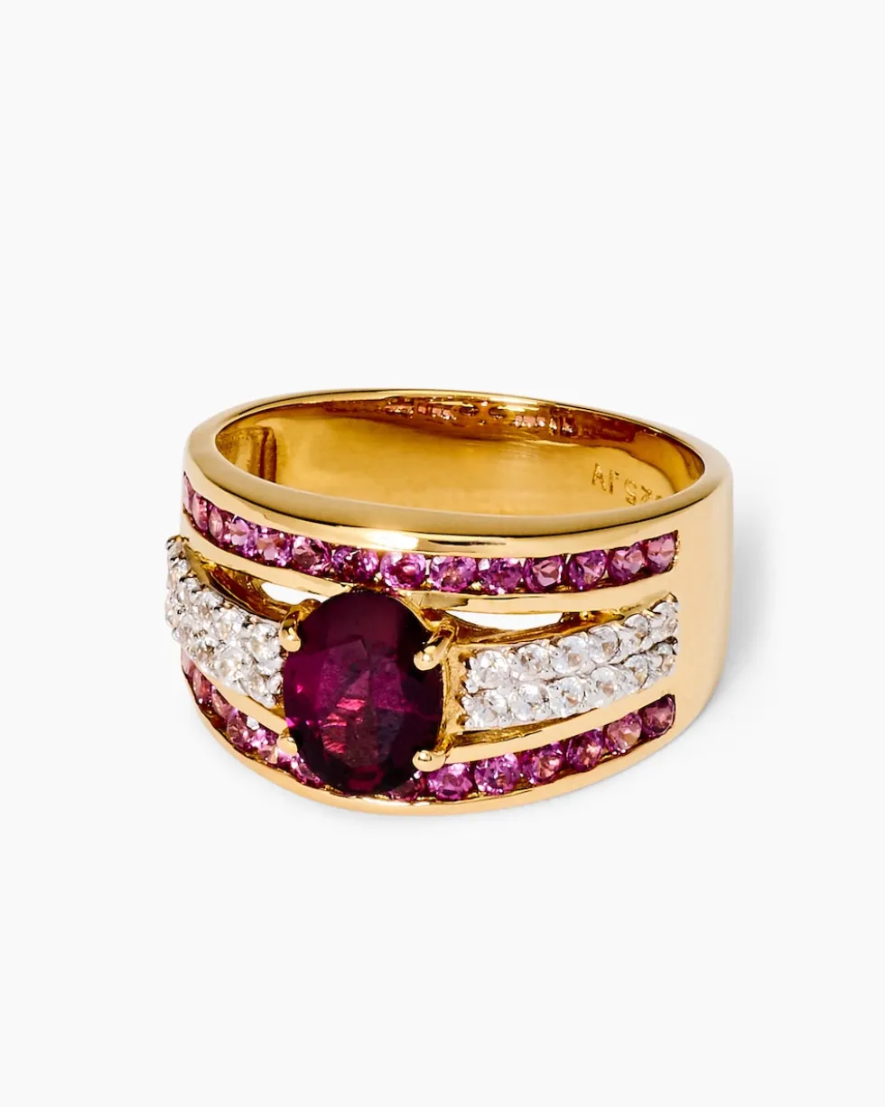 Ring mit Rhodolith & Zirkon