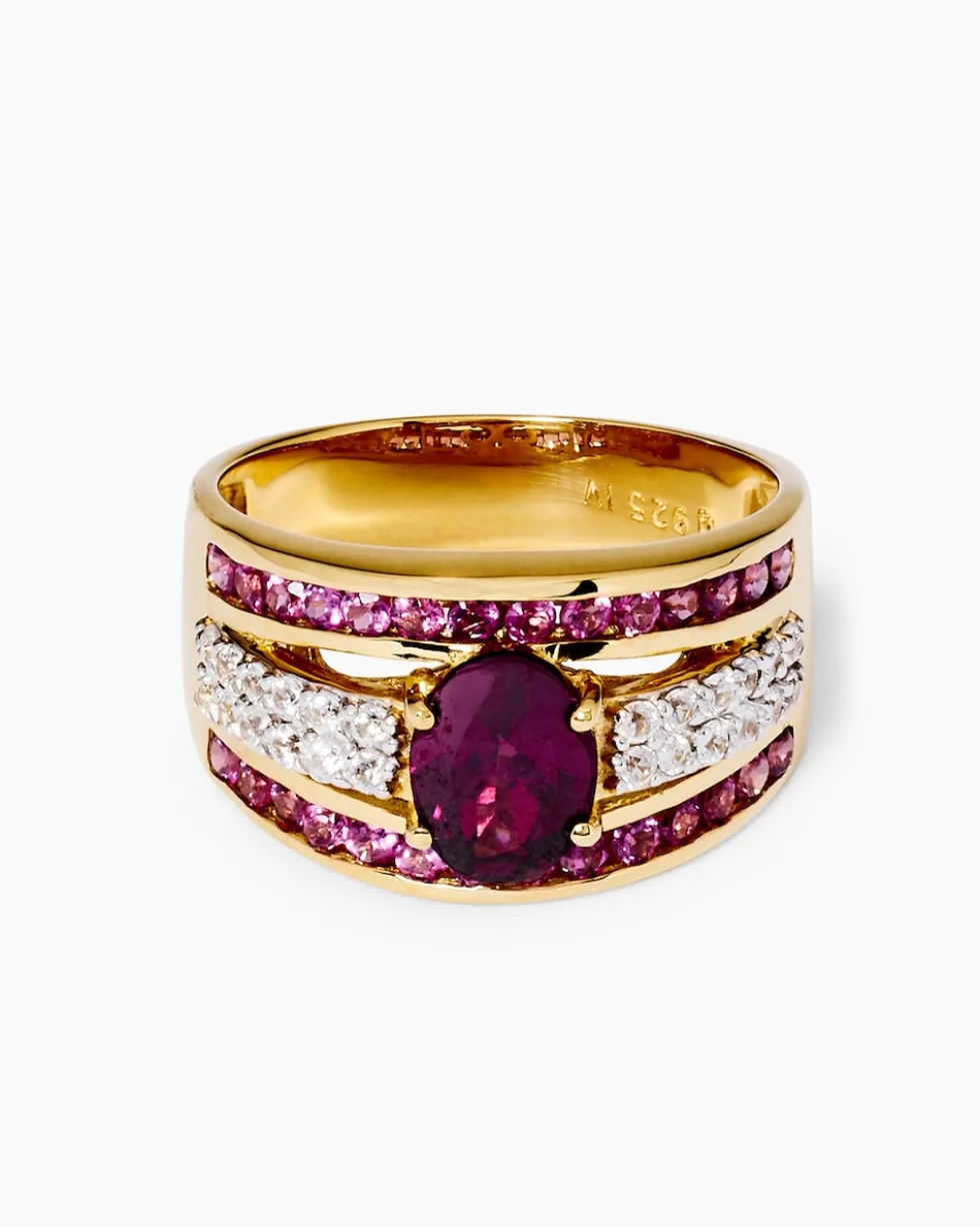 Ring mit Rhodolith & Zirkon