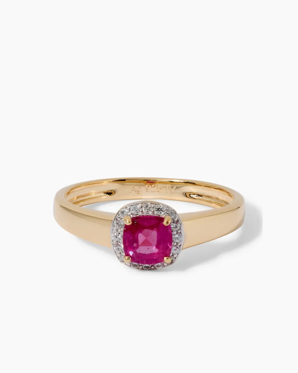 Ring mit Rubin & Zirkon