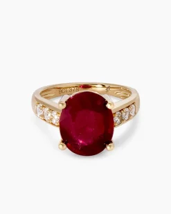Ring mit Rubin & Zirkon