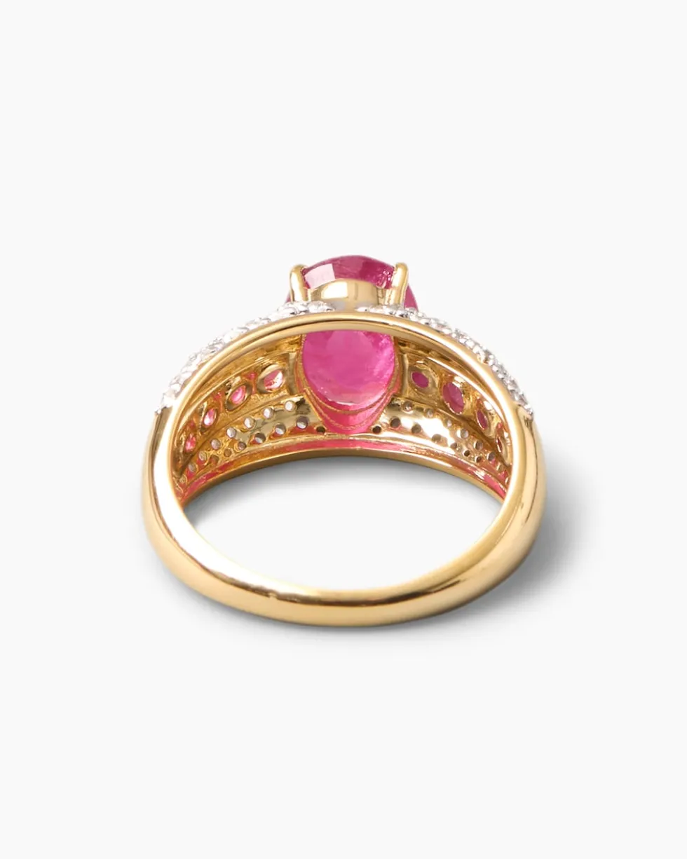 Ring mit Sambia-Rubin