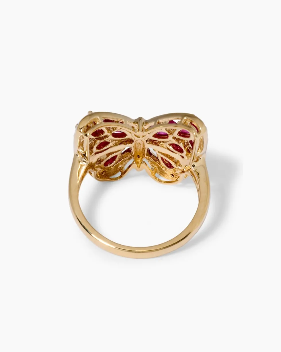 Ring mit Sambia Rubin & Topas