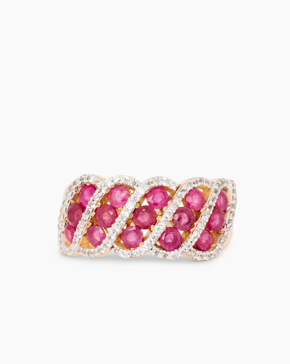 Ring mit Sambia Rubin & Zirkon
