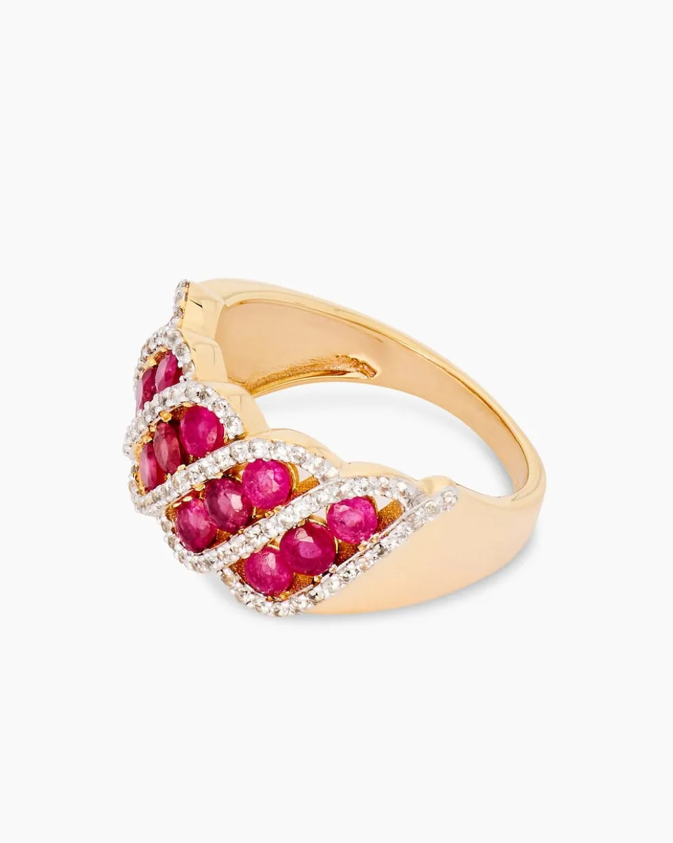 Ring mit Sambia Rubin & Zirkon