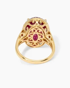 Ring mit Sambia-Rubin & Zirkon