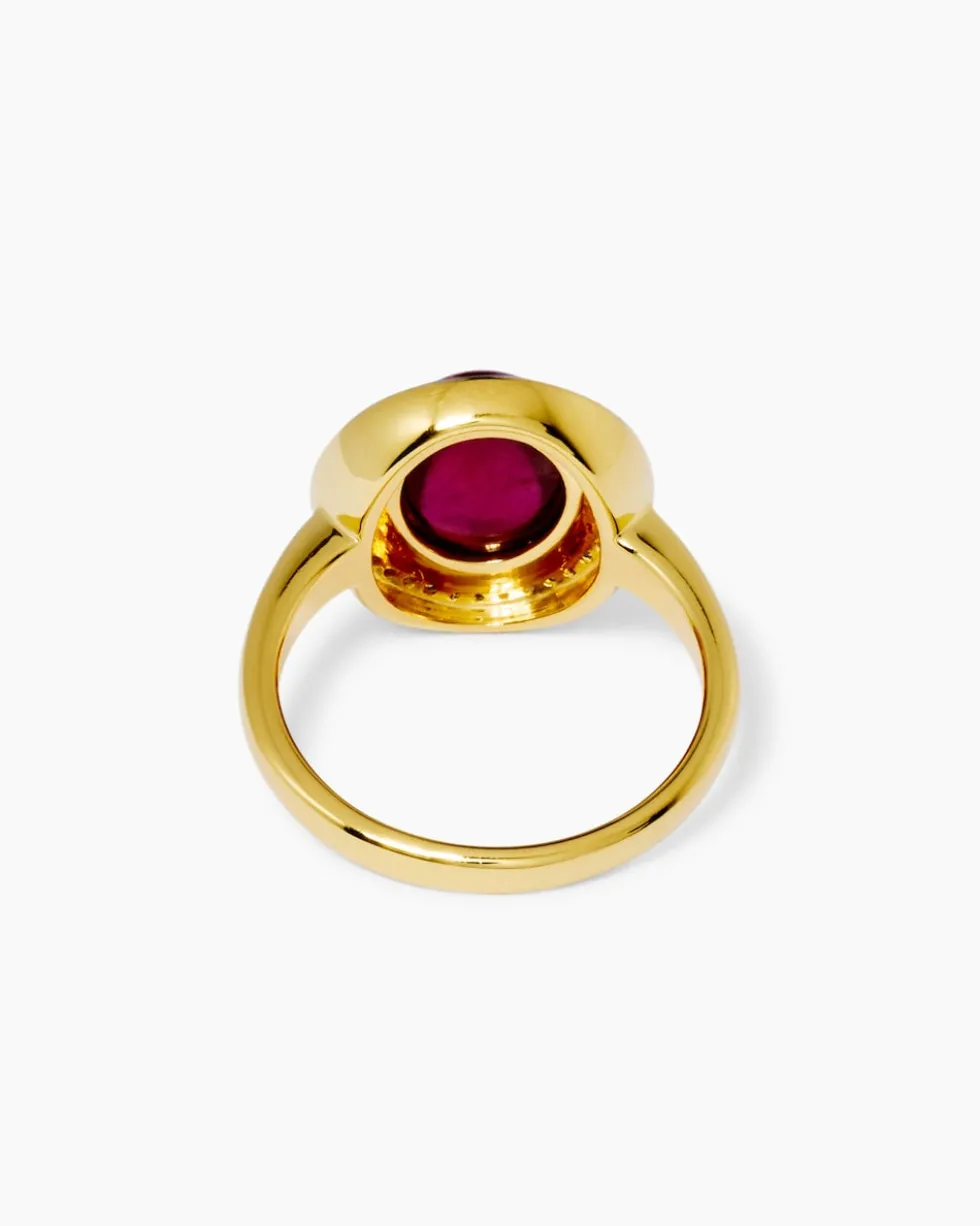 Ring mit Sambia Rubin & Zirkonia