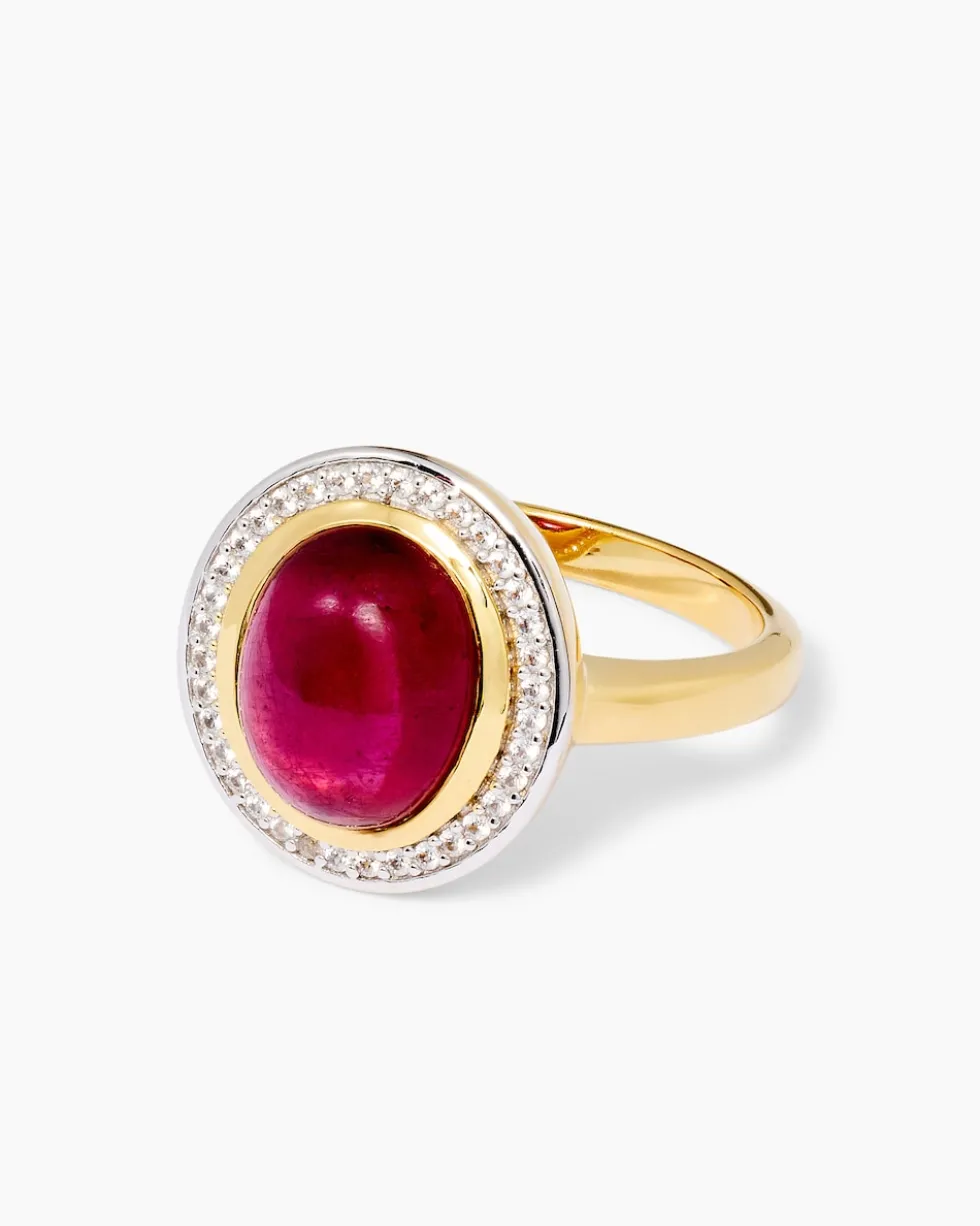 Ring mit Sambia Rubin & Zirkonia