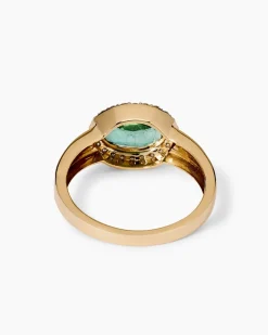Ring mit Sambia Smaragd & Brillanten