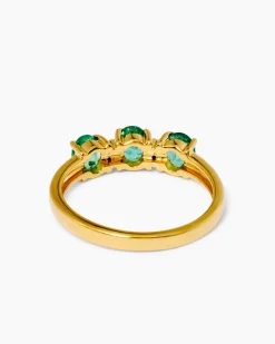 Ring mit Sambia Smaragd & Diamanten