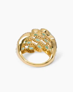 Ring mit Sambia-Smaragd & Zirkon