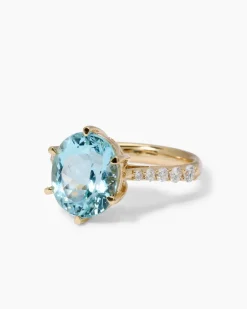 Ring mit Santa Maria Aquamarin & Diamanten