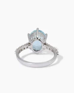Ring mit Santa Maria Aquamarin & Diamanten