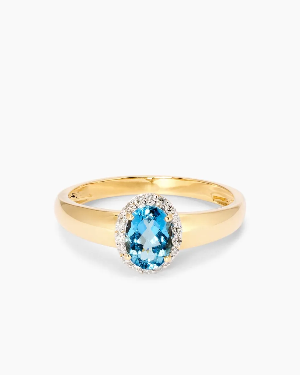 Ring mit Santa Maria di Afrika Aquamarin & Diamanten
