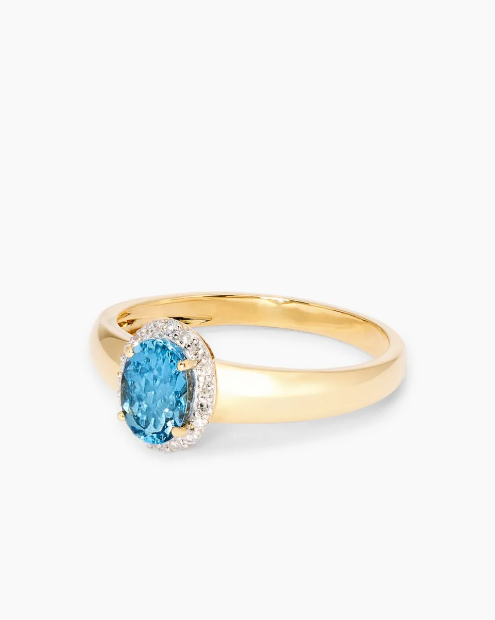 Ring mit Santa Maria di Afrika Aquamarin & Diamanten