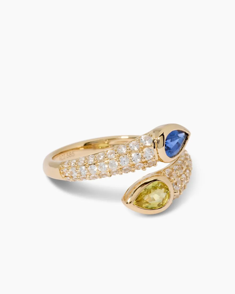 Ring mit Saphir & Zirkon