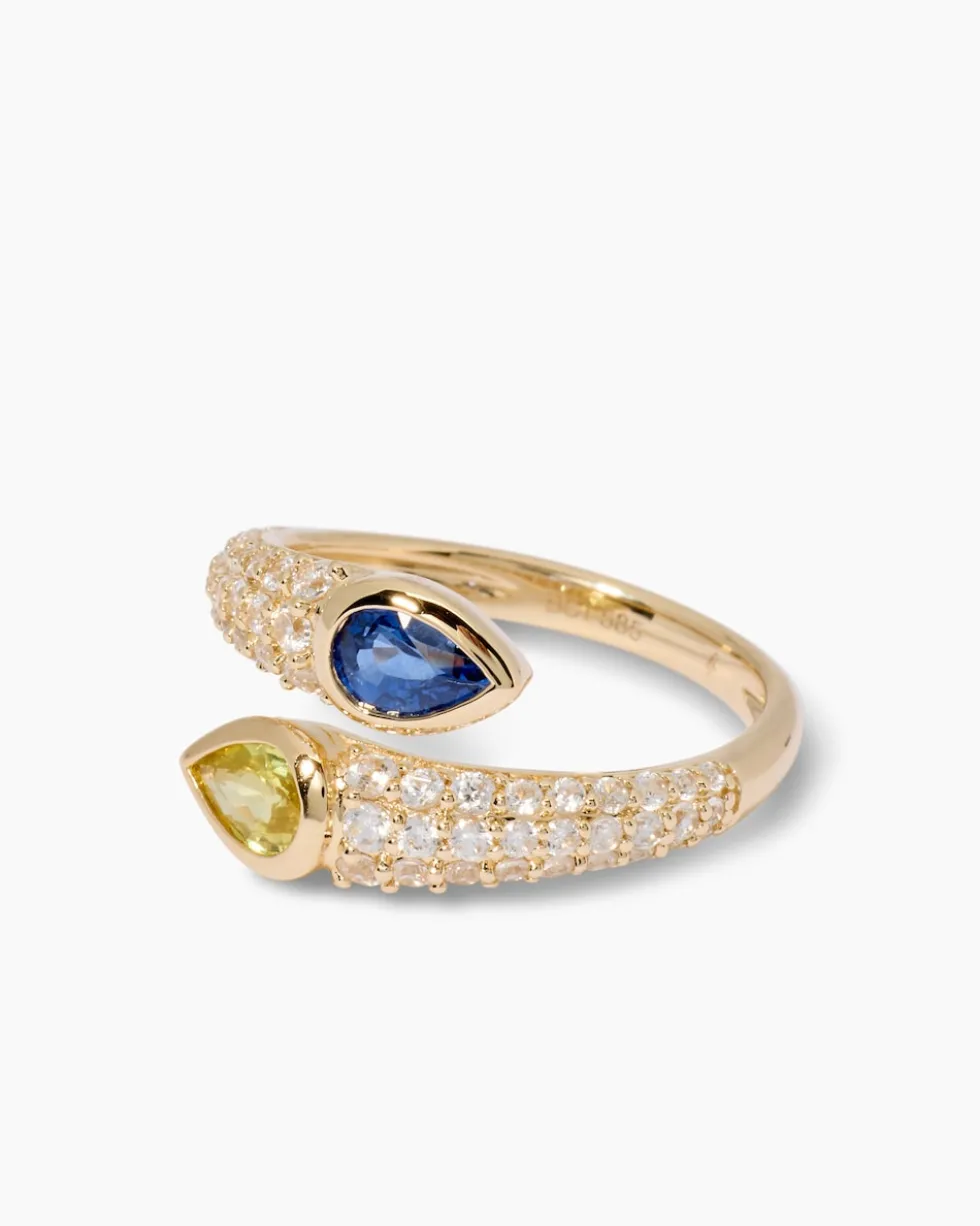 Ring mit Saphir & Zirkon