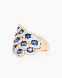 Ring mit Saphir & Zirkonen