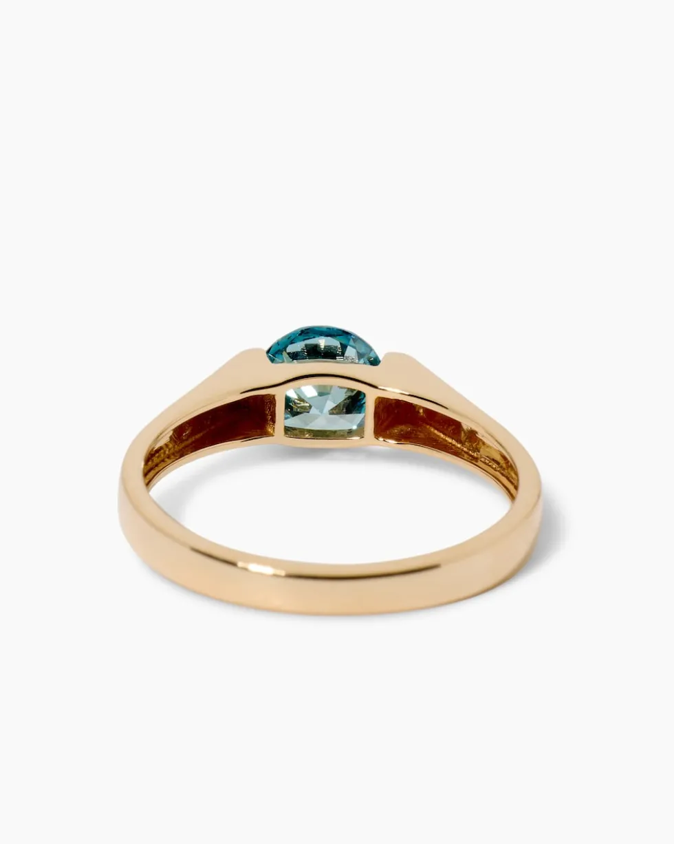 Ring mit Sky Blue Brillant 1,00 ct
