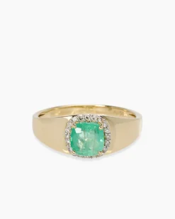Ring mit Smaragd und Diamant