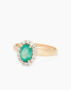 Ring mit Smaragd & Zirkon
