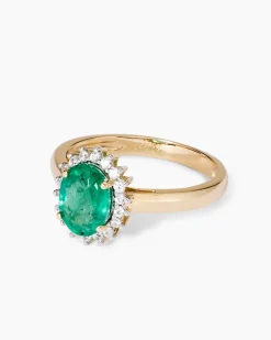 Ring mit Smaragd & Zirkonen