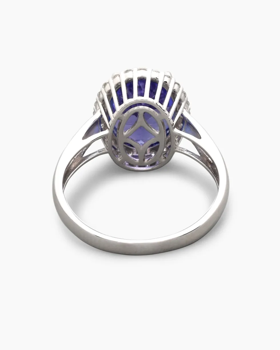 Ring mit Tansanit AAAAA und Brillanten