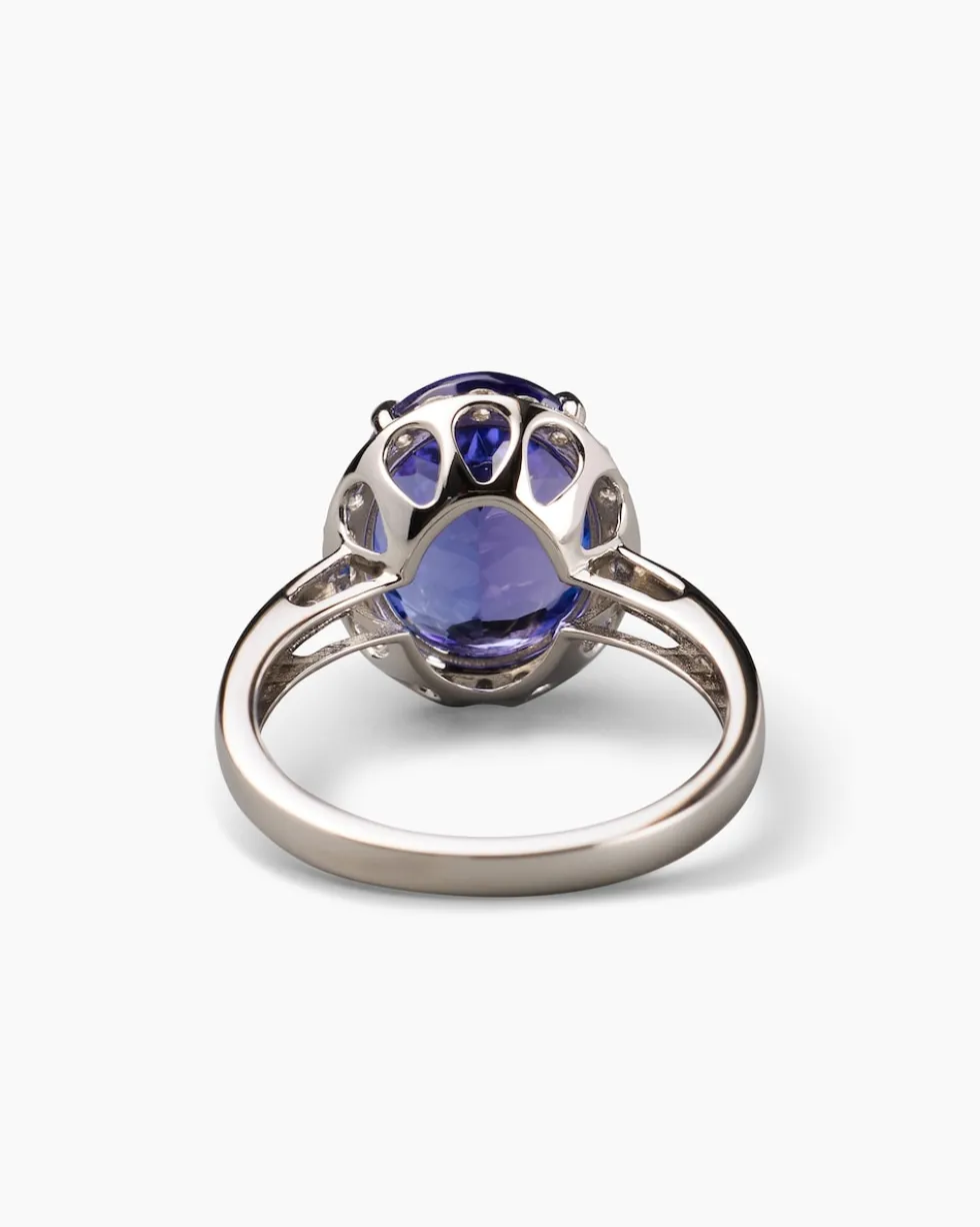Ring mit Tansanit AAAAA und Brillanten