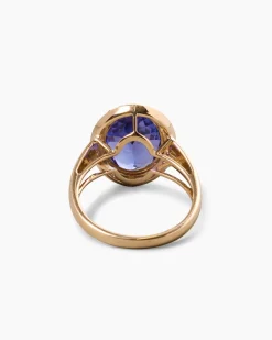 Ring mit Tansanit AAAAA und Brillanten
