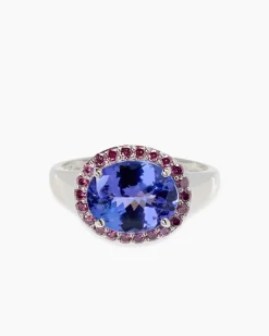 Ring mit Tansanit AAAAA und Brillant